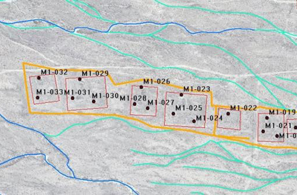 西夏陵Ⅰ区18-32号陪葬墓防洪工程分布图