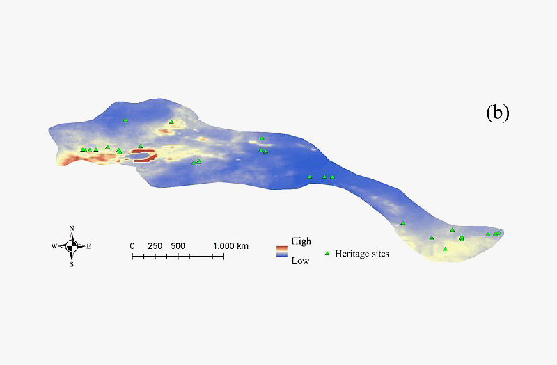 丝绸之路遗产地土地利用变化与洪水风险监测评估
