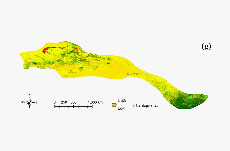 丝绸之路遗产地土地利用变化与洪水风险监测评估